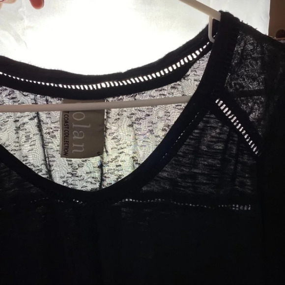 Anthropologie Dolan Black Long Loose Knit Blouse Womens Size Small Neutral - Picture 8 of 13